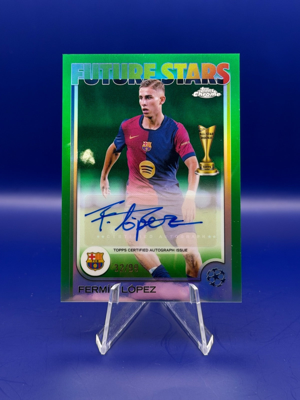 24/25 Topps Chrome UCC Future Stars 2024-25 Fermin Lopez Barcelona Auto /99