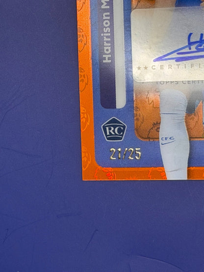 2025-26 Topps Chrome PL Harrison Murray-Campbell Rookie Orange Logofractor Auto
