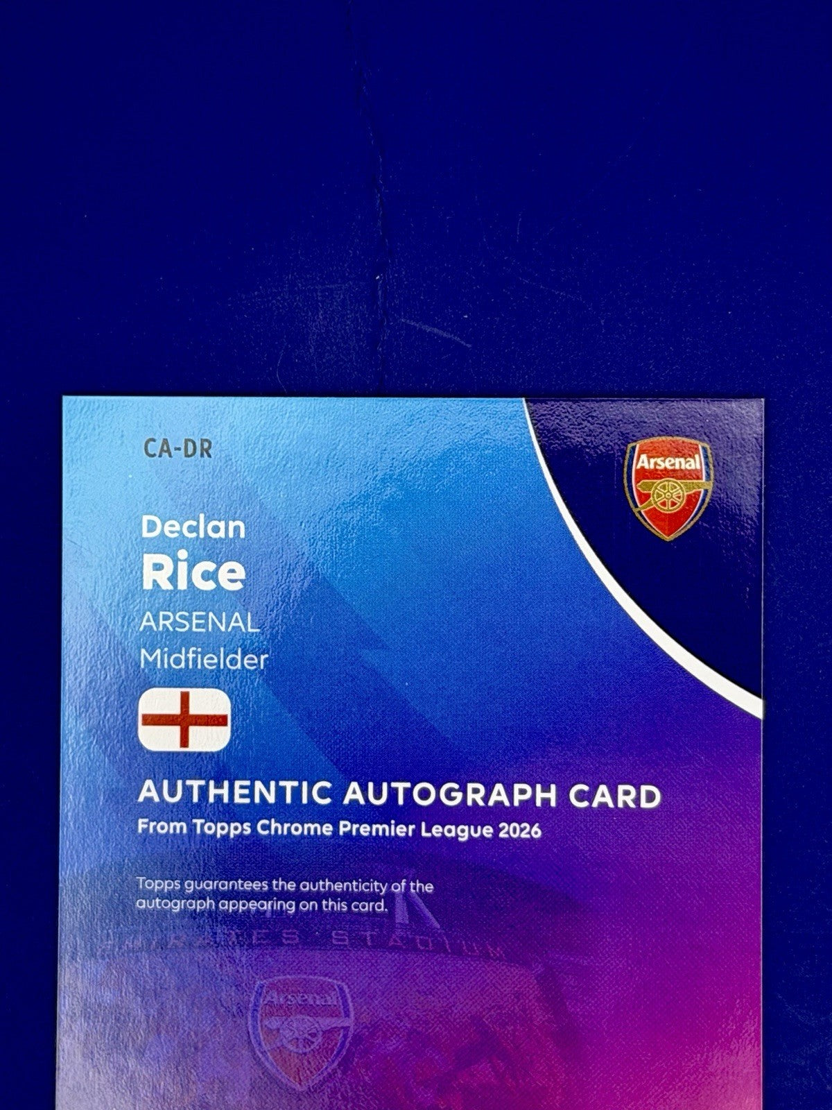 Topps Chrome Premier League 2026 Declan Rice Arsenal Auto /150
