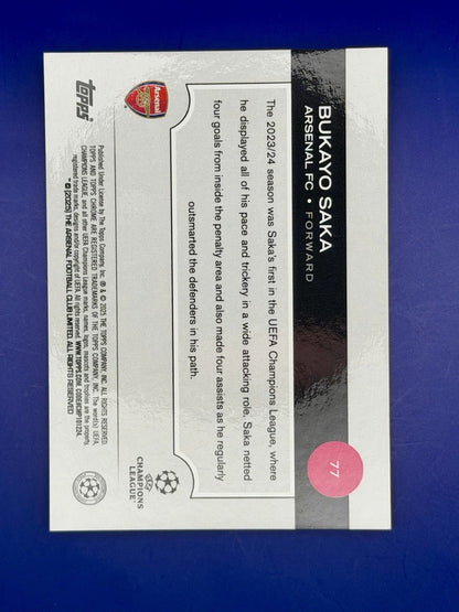 2023-24 Topps Chrome UCC Bukayo Saka Arsenal Orange /25