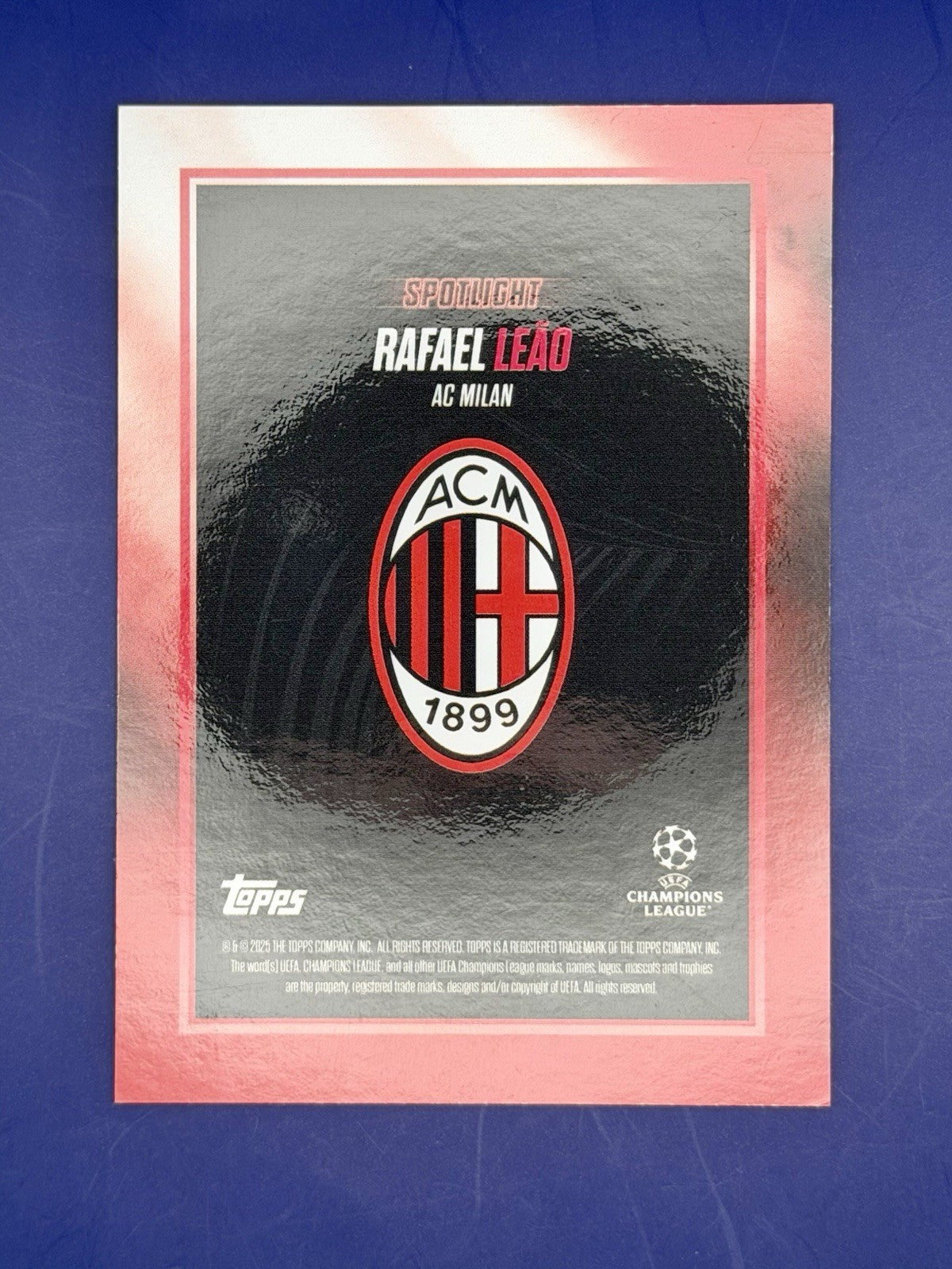 2025 Tops UCC Showtime Spotlight AC Milan Portugal Rafael Leao Auto /10