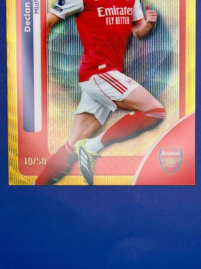 2025-26 Topps Chrome Declan Rice Arsenal Gold Refractor /50