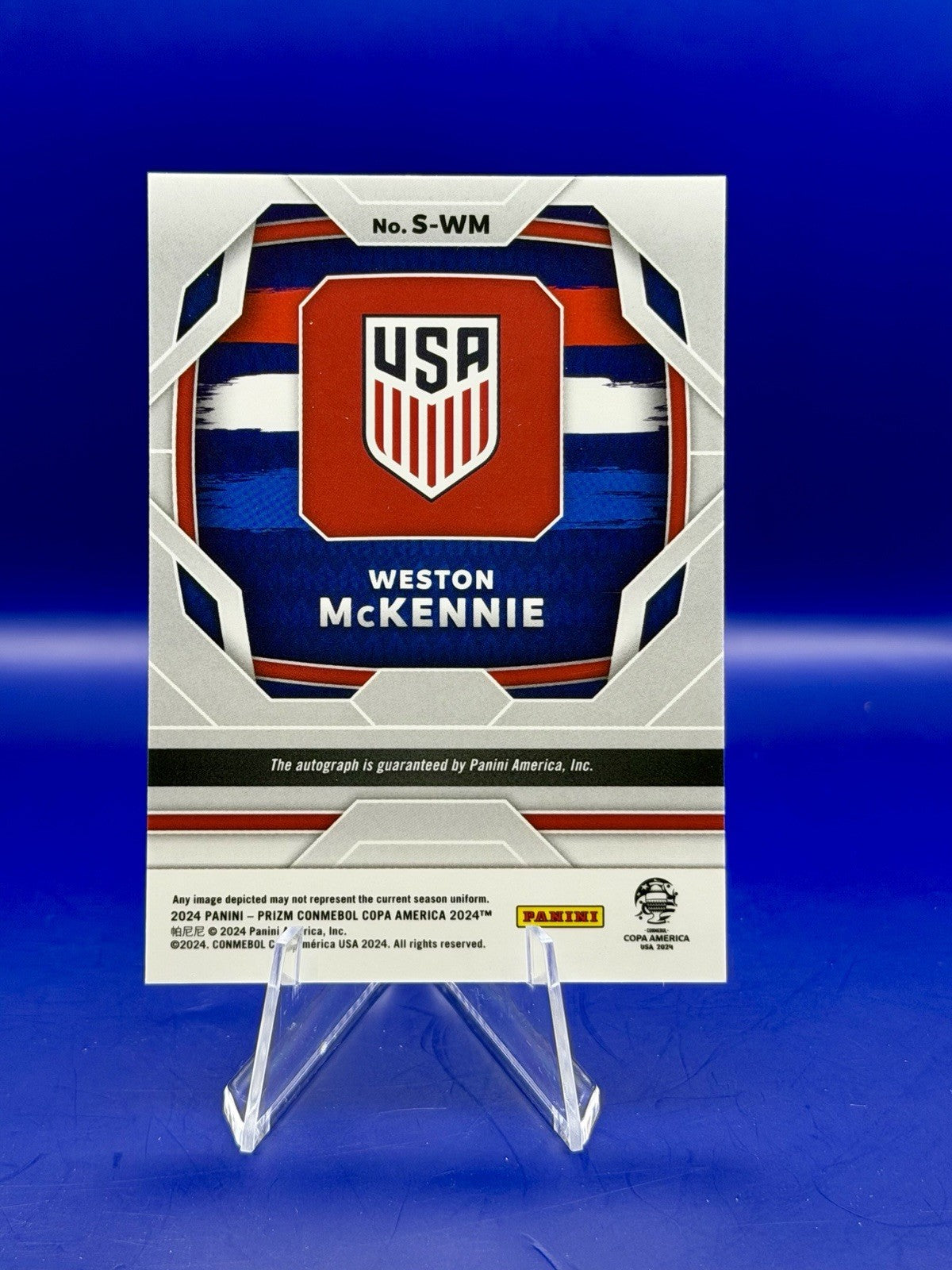 2024 panini prizm copa America Weston Mckennie Auto USA Juventus
