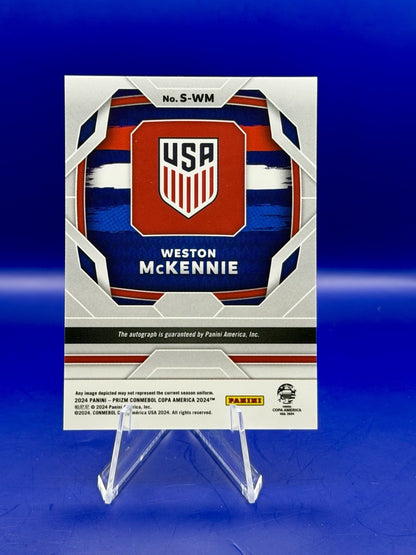 2024 panini prizm copa America Weston Mckennie Auto USA Juventus