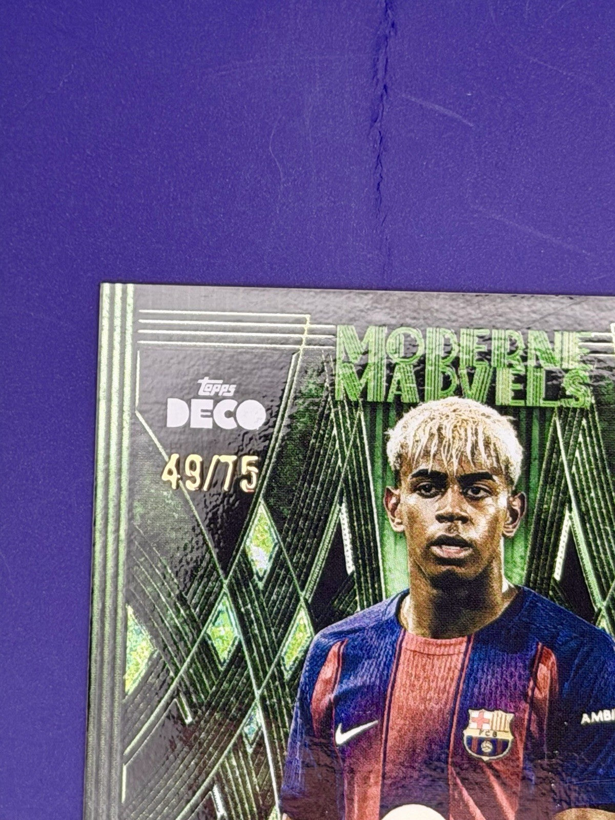 2025-26 Topps Deco UCC - Moderne Marvels Lamine Yamal FC Barcelona Green /75