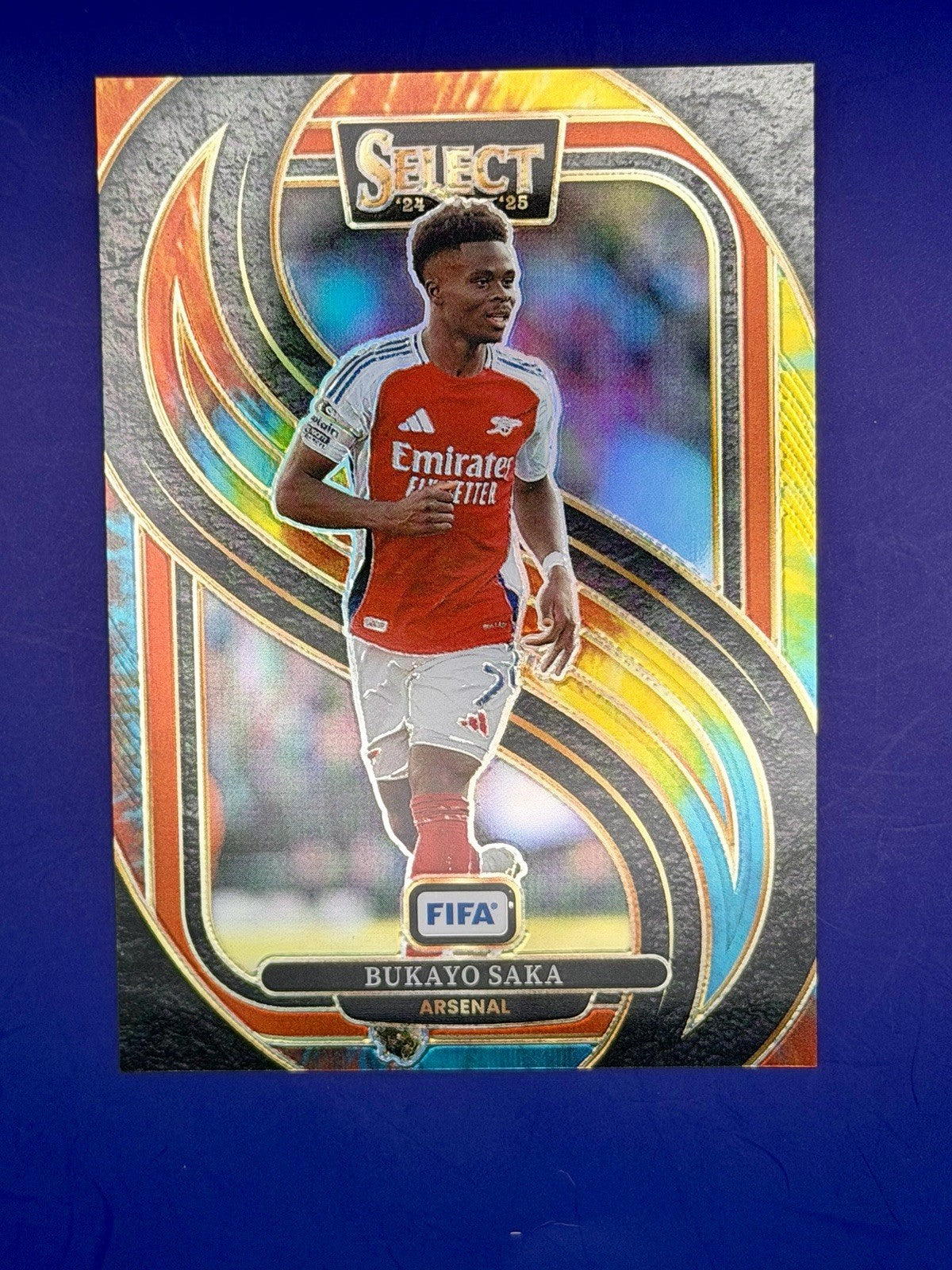 2024-25 Panini Select Mezzanine Bukayo Saka Arsenal Rainbow Book End 25/25