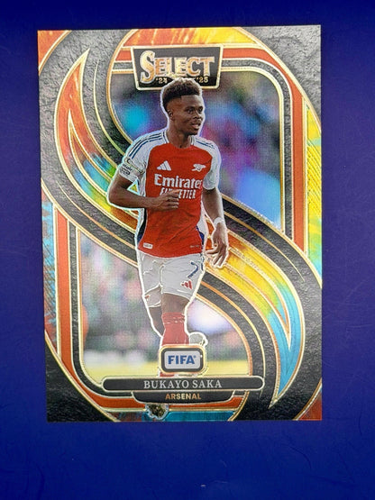 2024-25 Panini Select Mezzanine Bukayo Saka Arsenal Rainbow Book End 25/25