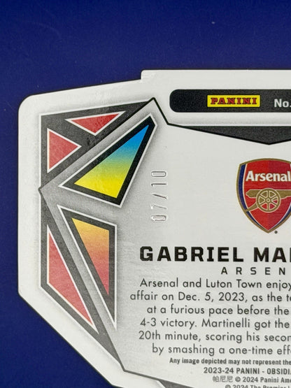 2023-24 Panini Obsidian Gabriel Martinelli Arsenal Vitreous Red Etch /10