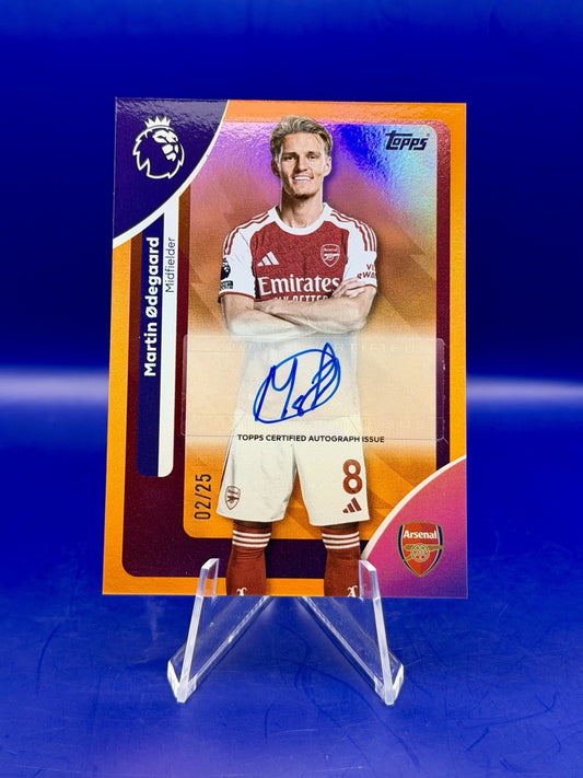 25/26 Topps Pl Martin Odegaard Arsenal Auto /25