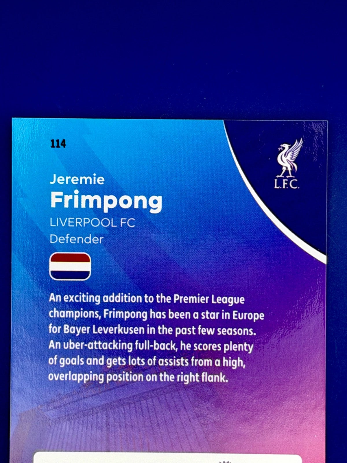 2026 Topps Chrome Jeremie Frimpong Liverpool Pink Refractor /250