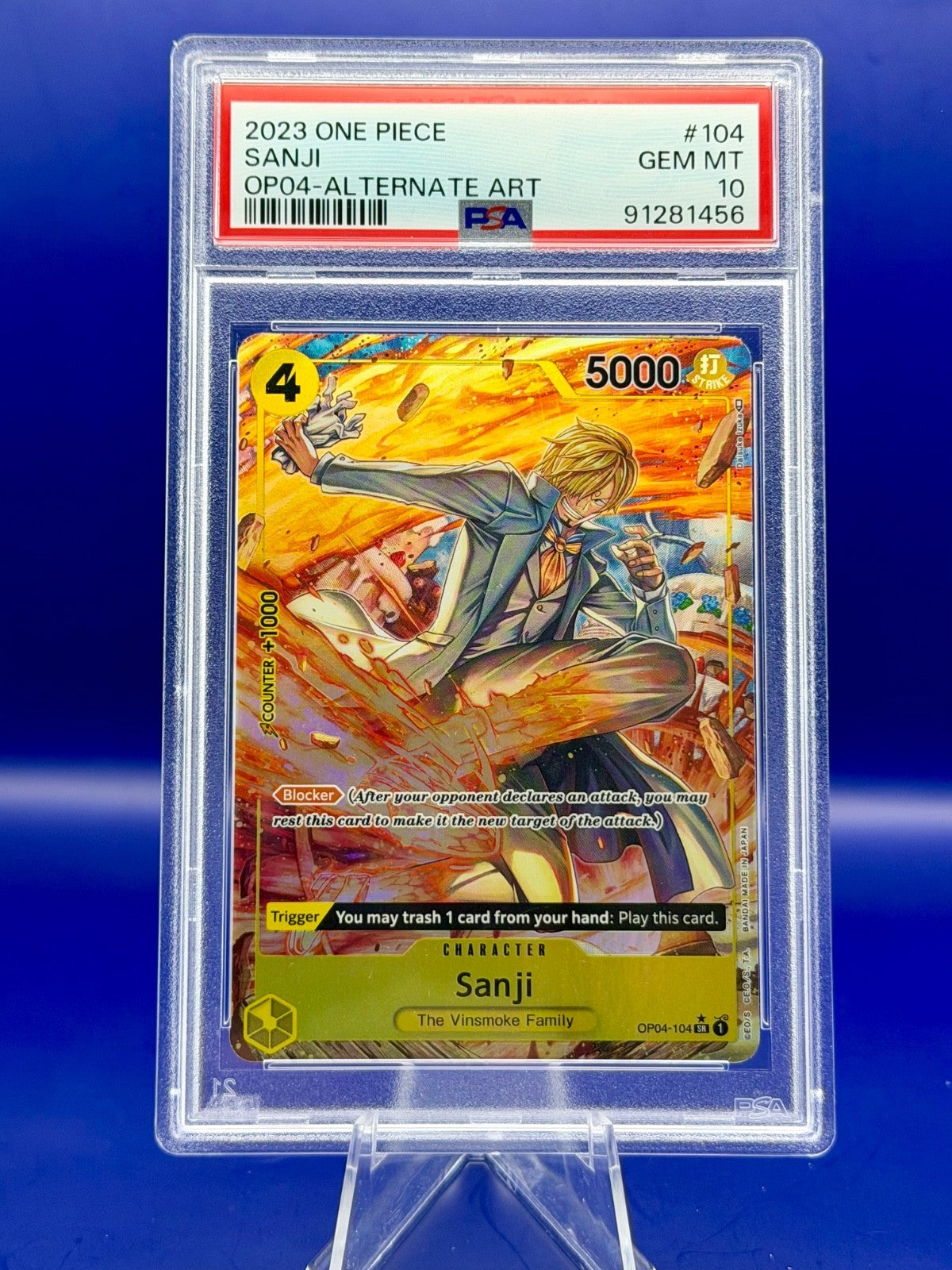 2023 ONE PIECE SANJI OPO4-ALTERNATE ART Psa 10