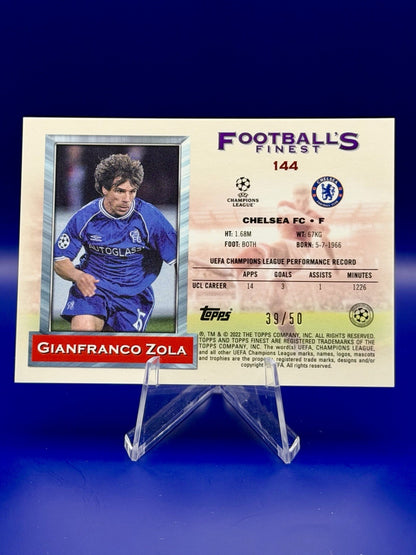 2021-22 Topps Finest Flashbacks Uefa Champions League - Gianfranco Zola /50