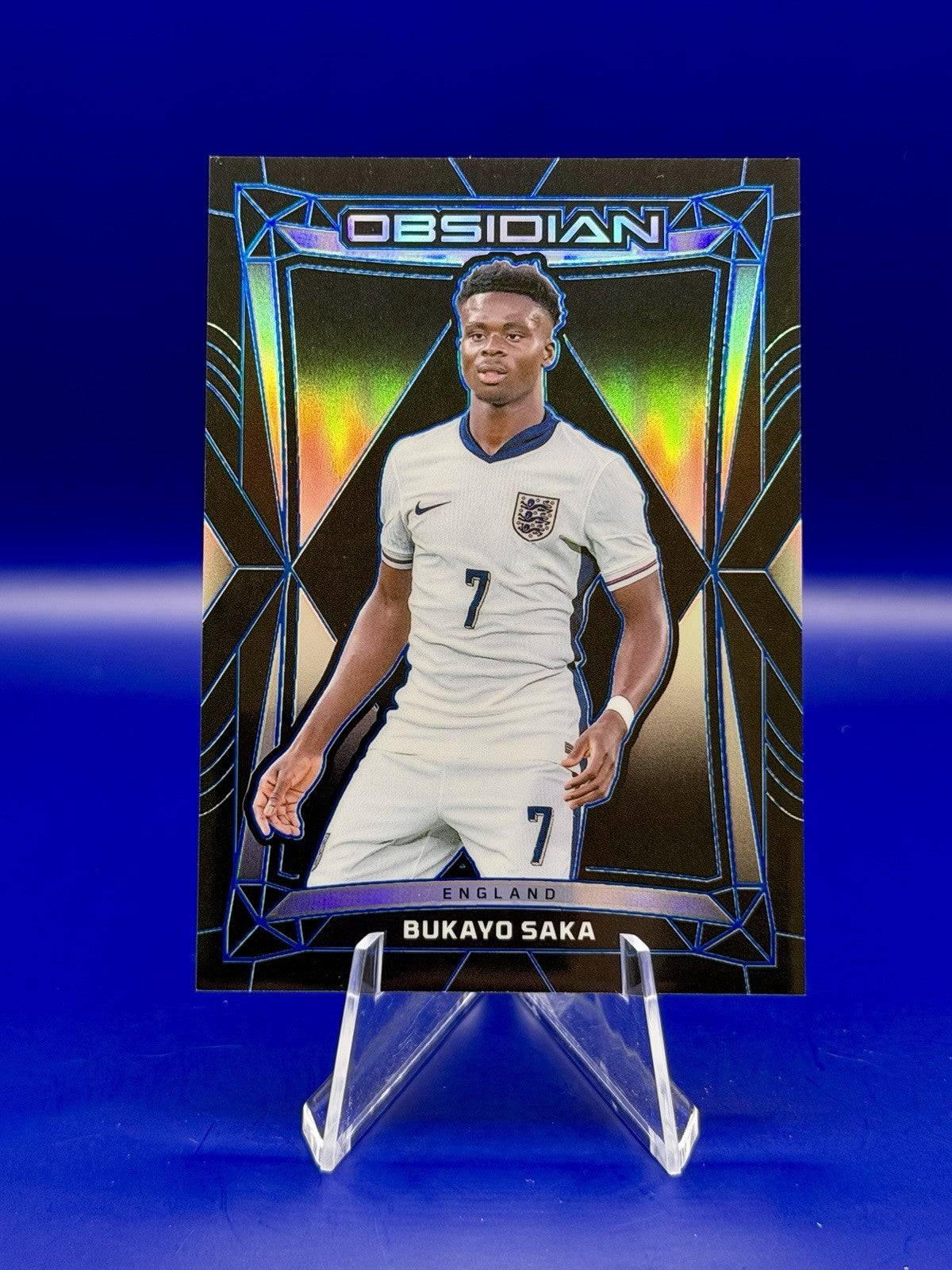 2024-25 Panini Obsidian - Bukayo Saka #82 Electric Etch Blue /20
