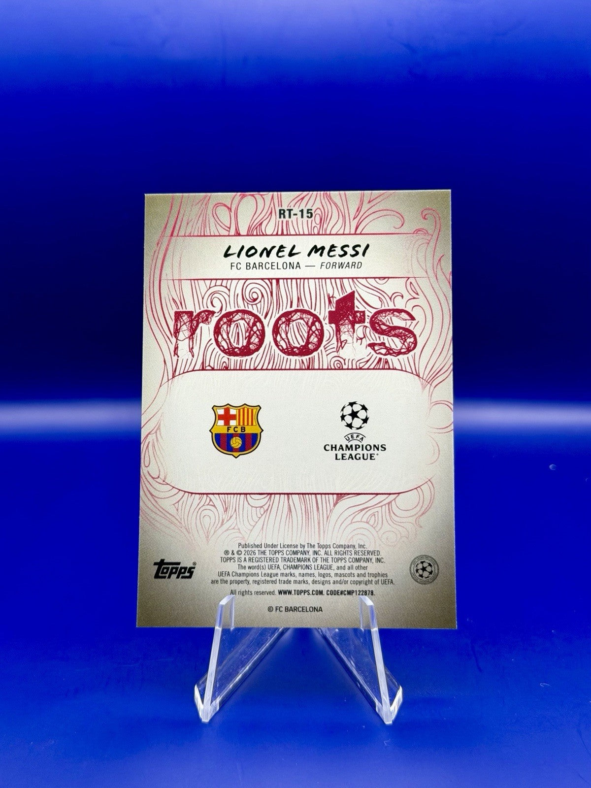topps ucc flagship 2025/26 roots Lionel Messi FC Barcelona Orange /25
