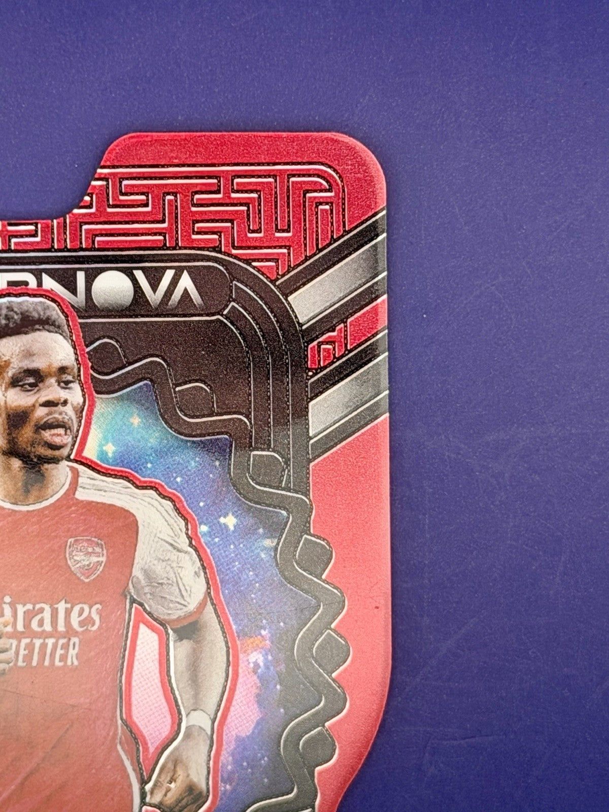 2023-24 Panini Obsidian Bukayo Saka Arsenal Red Supernova Book End 1/10