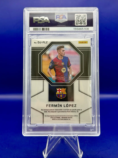 2024-25 Fermin Lopez Dual Jersey Ink-EE Gold Flood PSA 8