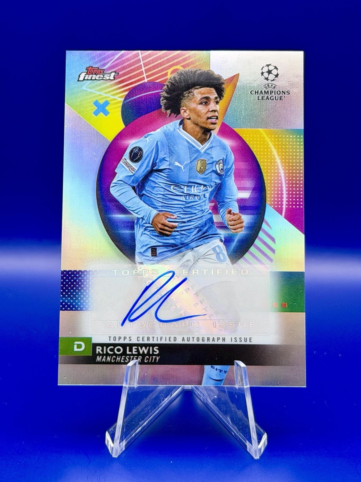 2023-24 Topps Finest Uefa Club Competitions - Autographs Rico Lewis #A-Rc (AU)