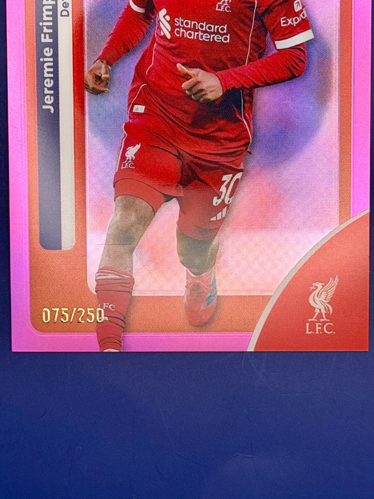 2026 Topps Chrome Jeremie Frimpong Liverpool Pink Refractor /250