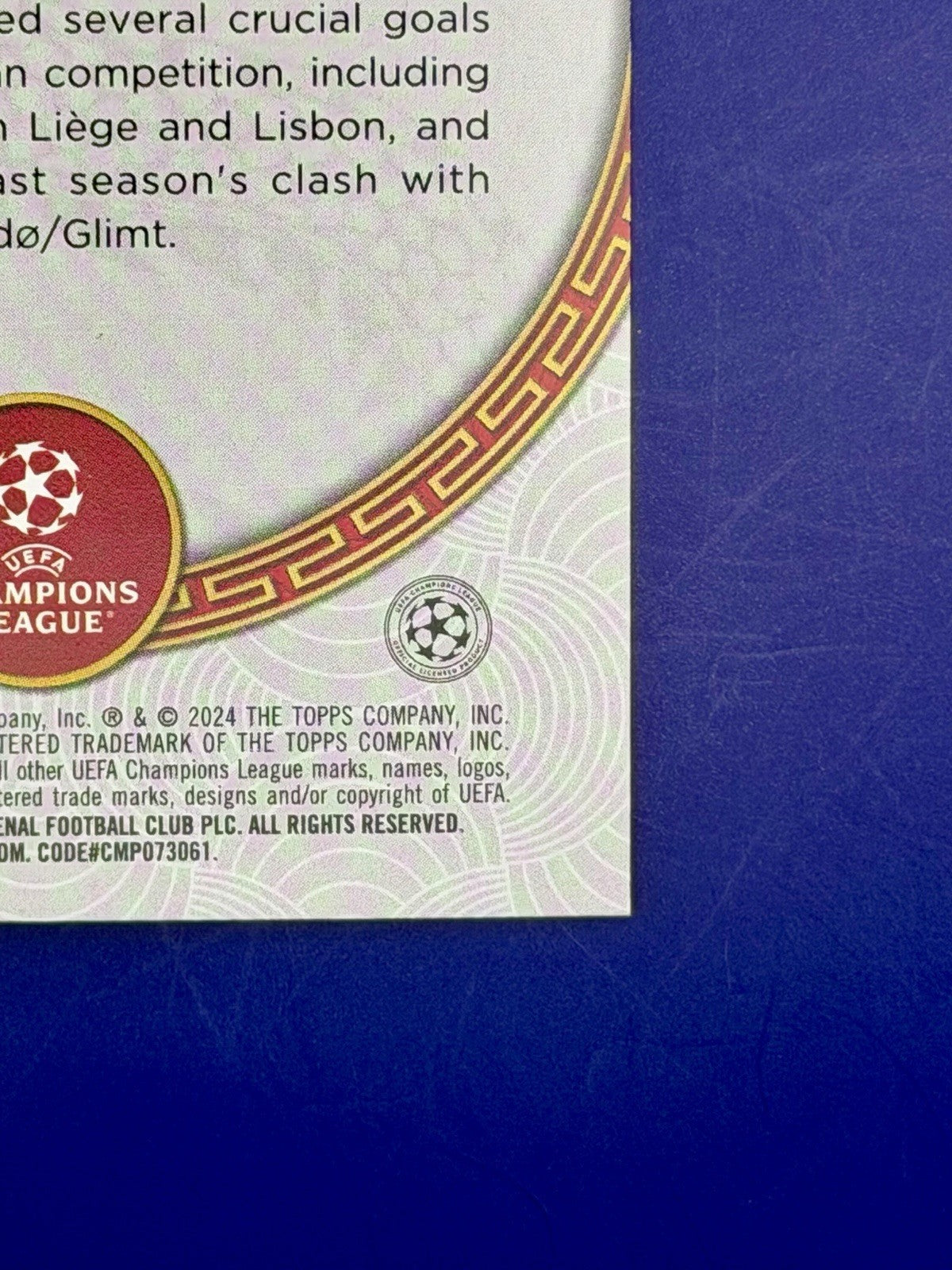 2024 Topps UCC Year Of The Dragon Bukayo Saka Arsenal Purple Parallel/15