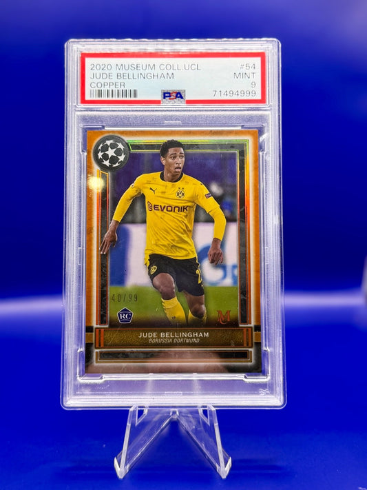 Topps 2020 Museum Collection UCL Jude Bellingham Copper Rookie /99 PSA 9