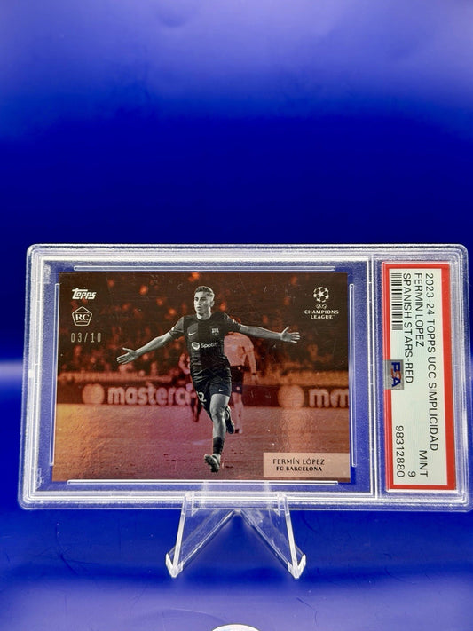 2023-24 Topps UCC Simplified Fermin Lopez FC Barcelona Rookie 03/10 PSA 9