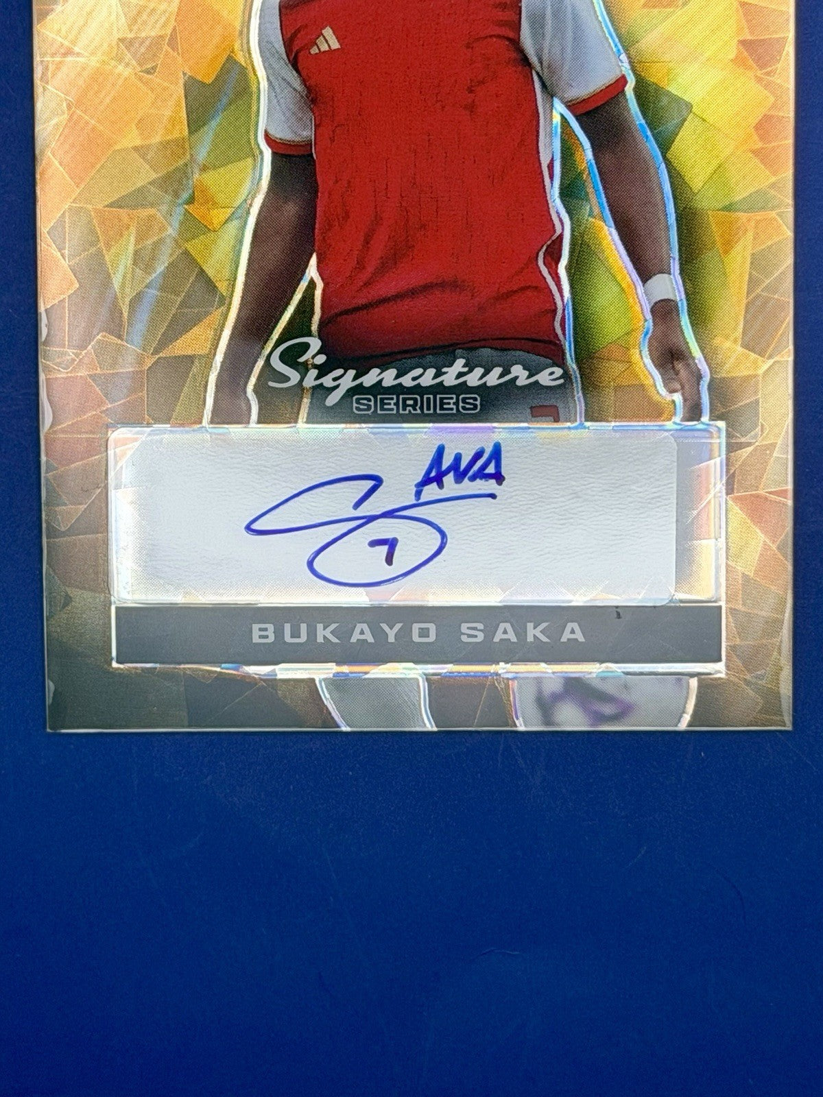 2024 Leaf Metal Signature Series Bukayo Saka Borderless Crystal Gold Auto #1/1
