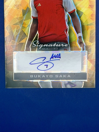 2024 Leaf Metal Signature Series Bukayo Saka Borderless Crystal Gold Auto #1/1