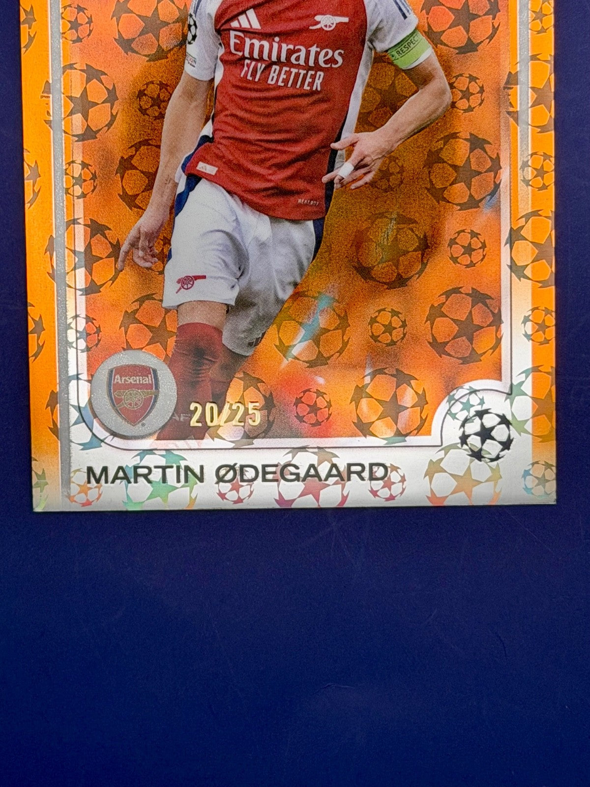 2025 Topps Chrome Martin Odegaard Orange Logofractor Starball 20/25