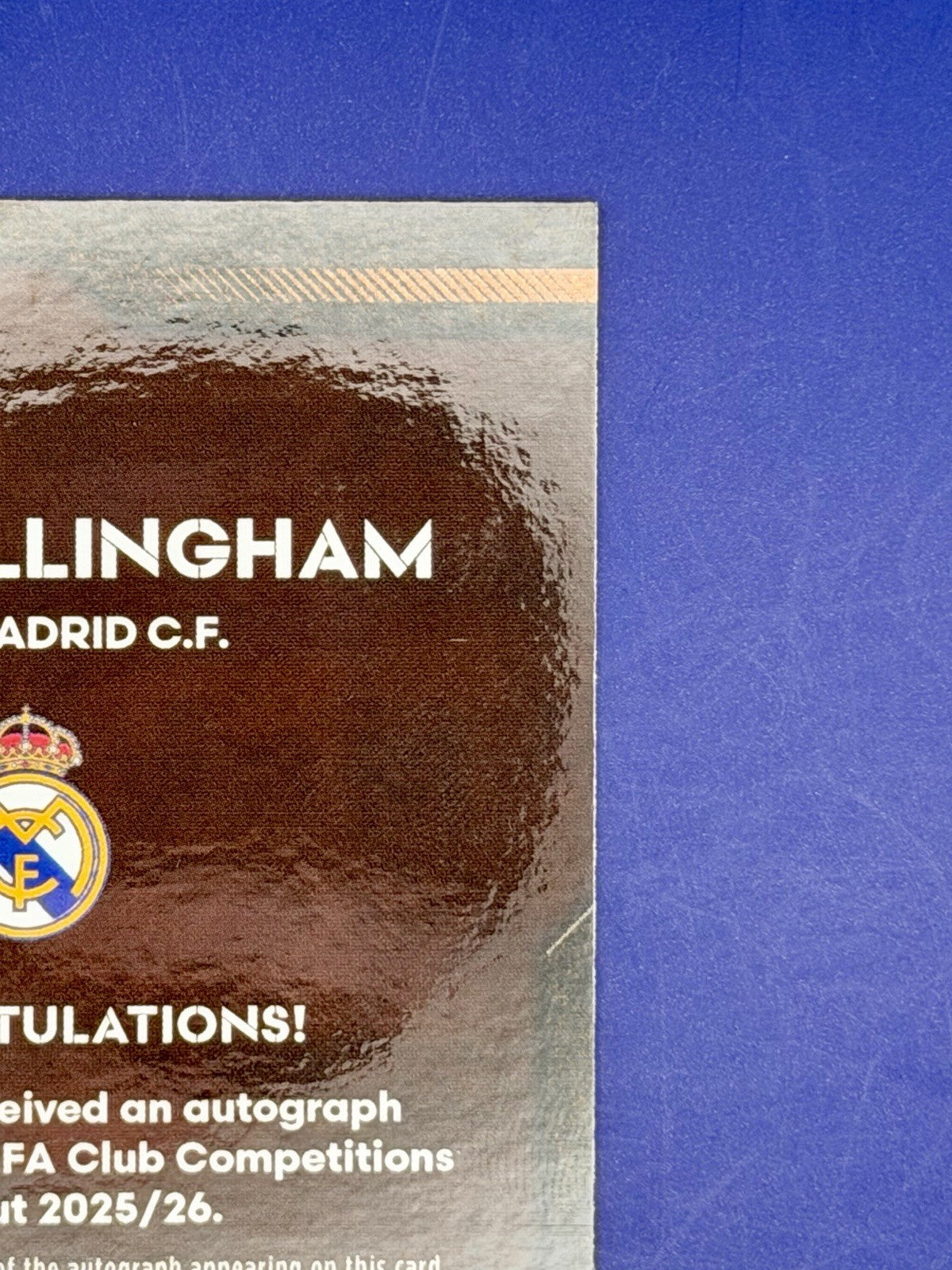 2025 Topps UCC Knockout Jude Bellingham Real Madrid England Orange Auto /25