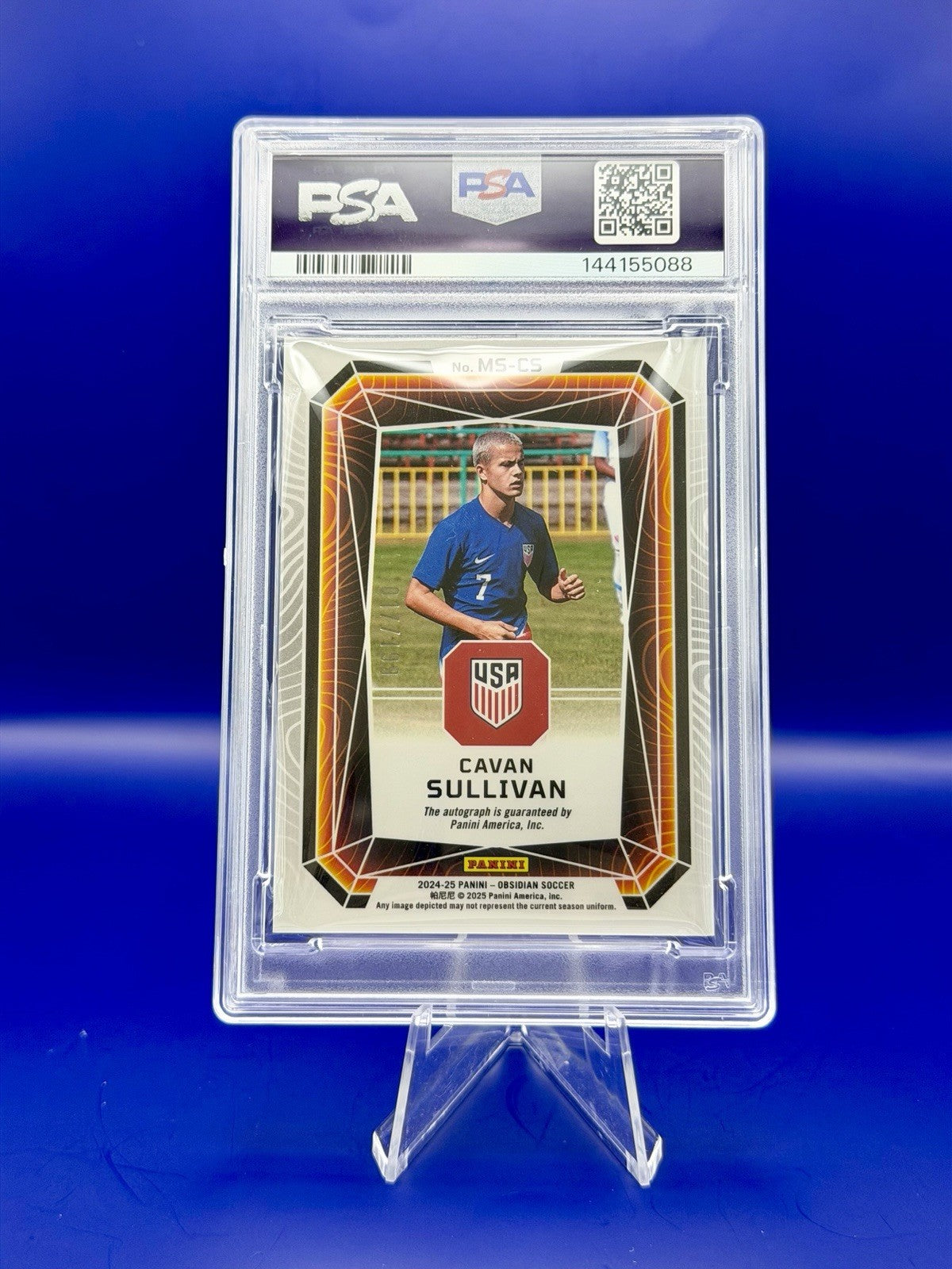 2024-25 Obsidian Cavan Sullivan Magma Auto /199 RC PSA 8 USA