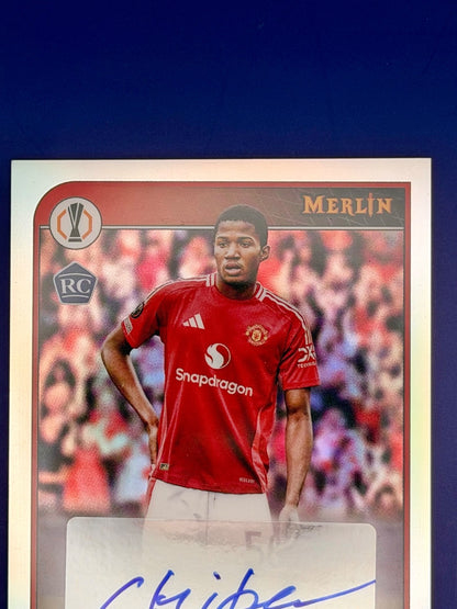 2025-25 Topps Merlin UCC Chido Obi Man Utd Rookie Auto