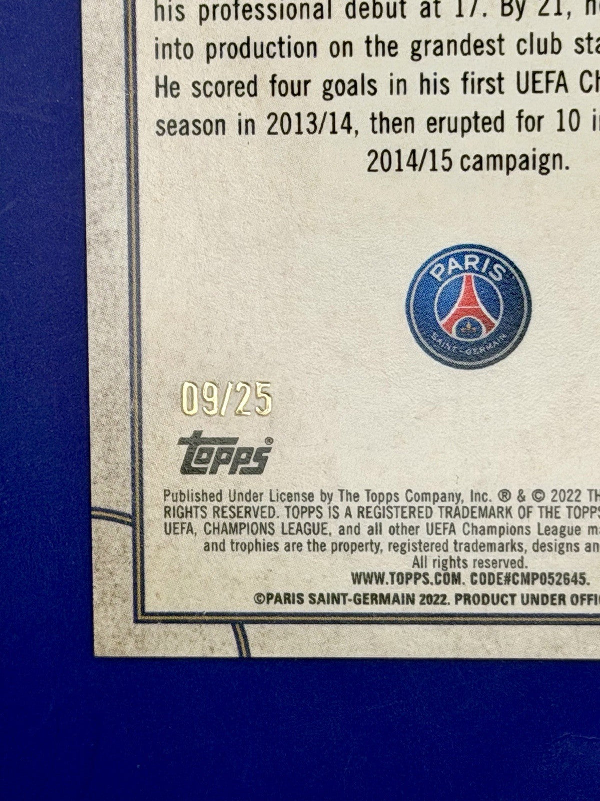 2022 Topps Merlin Neymar Prophecy Fulfilled Brazil PSG /25