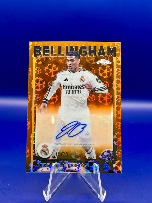 Topps Chrome 2024/25 UCC Jude Bellingham Orange Logo Refractor Auto /25