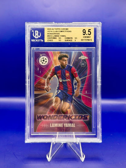 2023-24 Topps Chrome UCC - Wonderkids Lamine Yamal #Wk-3 (RC) Barcelona BGS 9.5