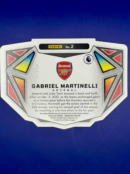 2023-24 Panini Obsidian Gabriel Martinelli Arsenal Vitreous Red Etch /10