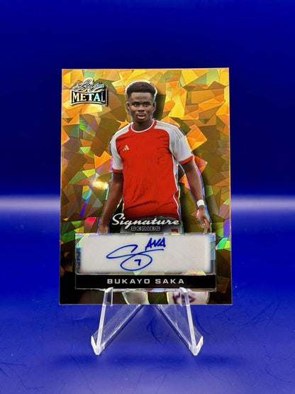 2024 Leaf Metal Signature Series Bukayo Saka Borderless Crystal Gold Auto #1/1