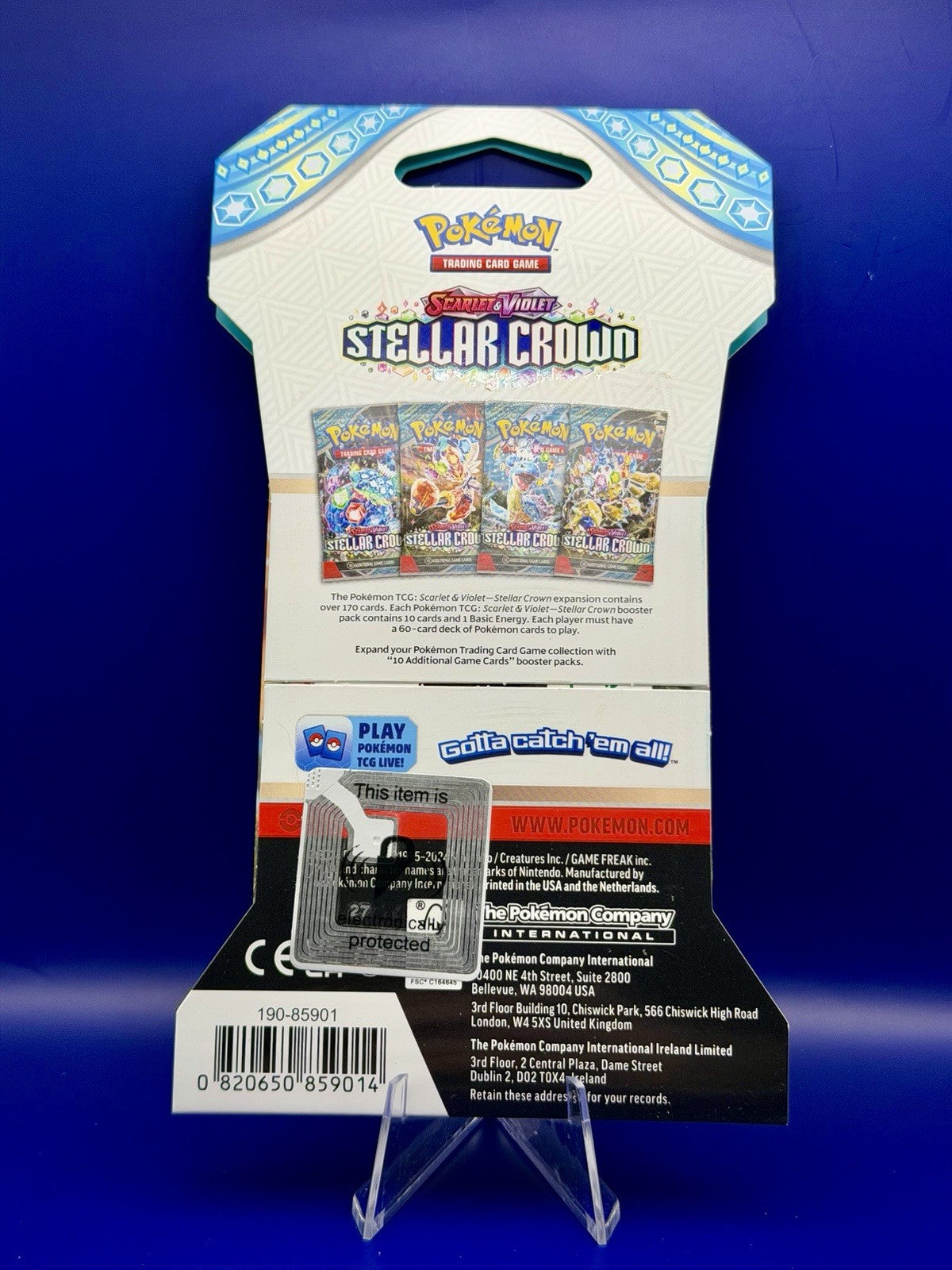 POKEMON SLEEVED & SEALED SCARLET & VIOLET STELLAR CROWN BOOSTER PACK
