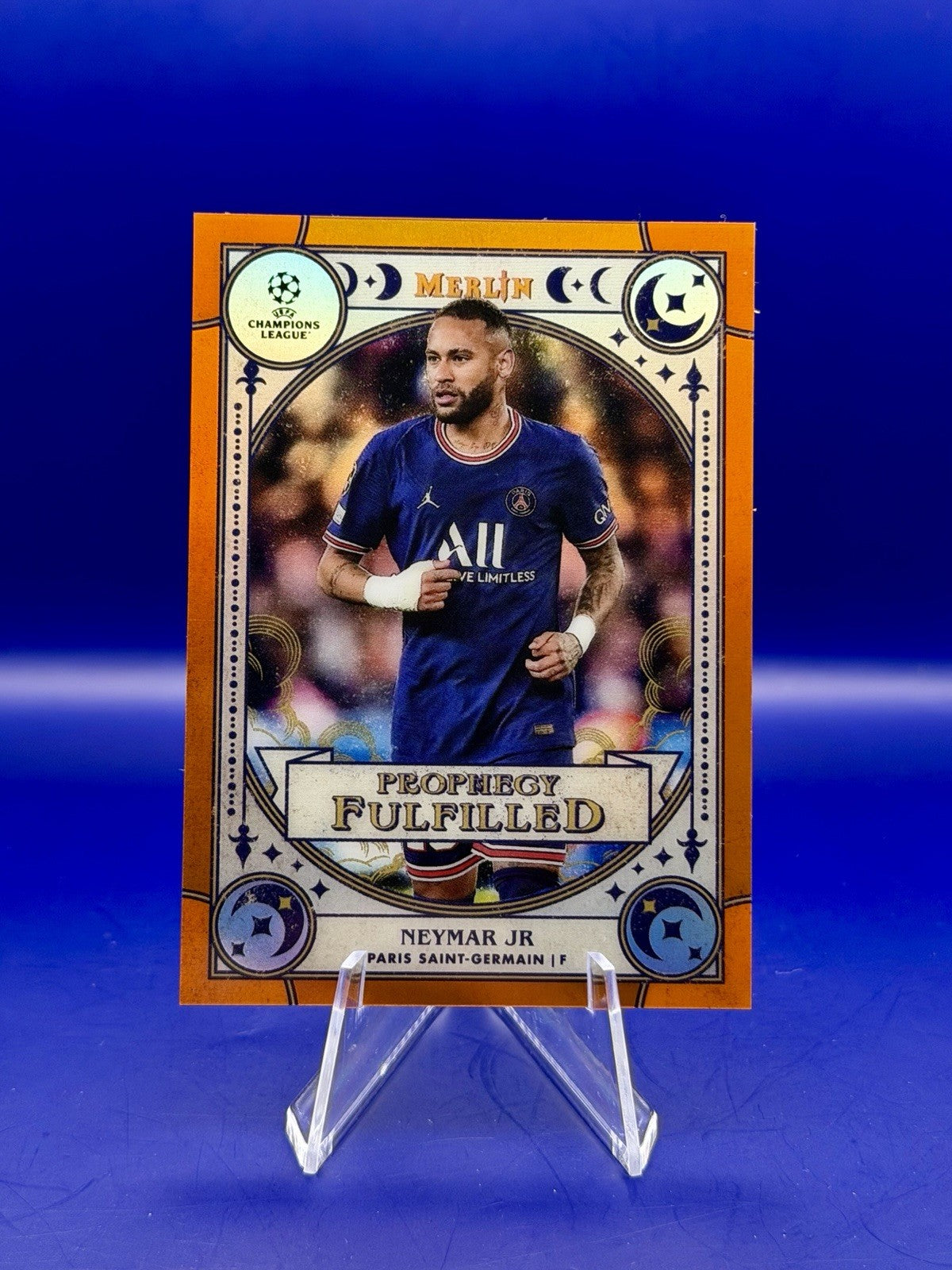 2022 Topps Merlin Neymar Prophecy Fulfilled Brazil PSG /25