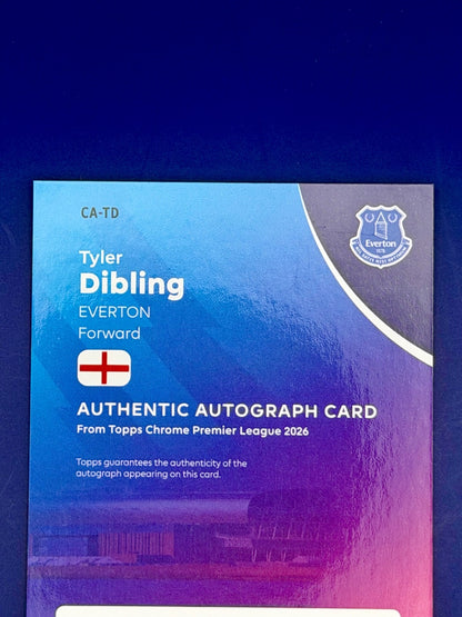 2025-26 Topps Chrome Premier League Tyler Dibling Black Geometric Auto 1/10