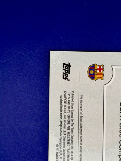 2024/25 Topps Chrome UCC Barcelona Gavi Gold Refractor Auto /50