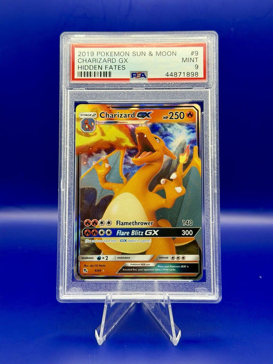 Pokemon PSA Mint 9 - Charizard GX - Hidden Fates #9