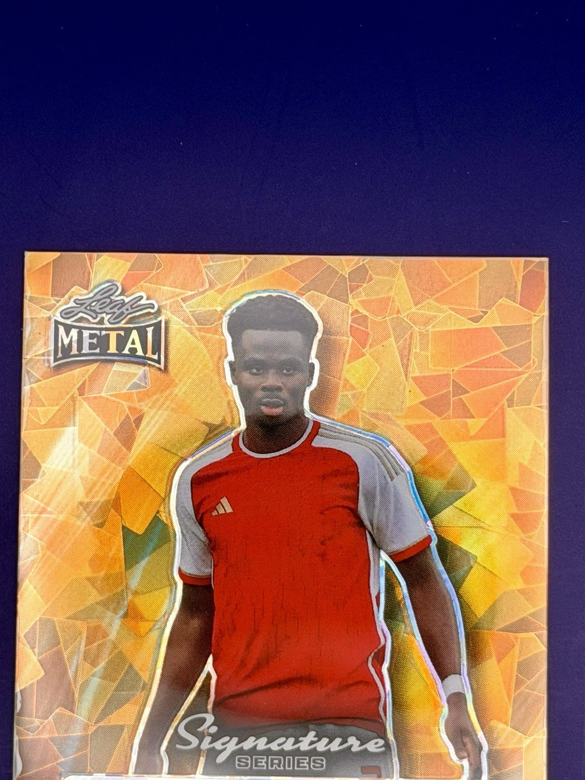 2024 Leaf Metal Signature Series Bukayo Saka Borderless Crystal Gold Auto #1/1