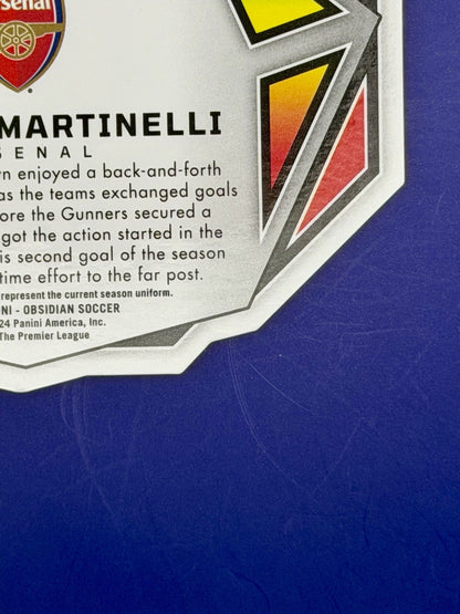 2023-24 Panini Obsidian Gabriel Martinelli Arsenal Vitreous Red Etch /10