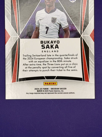2024-25 Panini Obsidian - Bukayo Saka #82 Electric Etch Blue /20