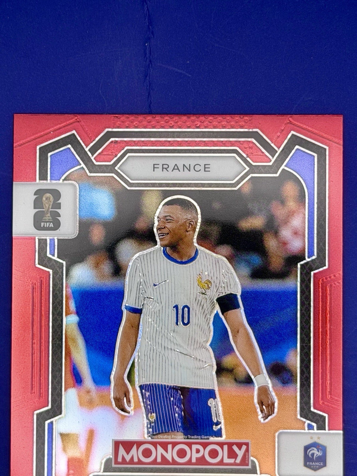2026 Panini - Monopoly Prizm FIFA World Cup Kylian Mbappe France Red Parallel 