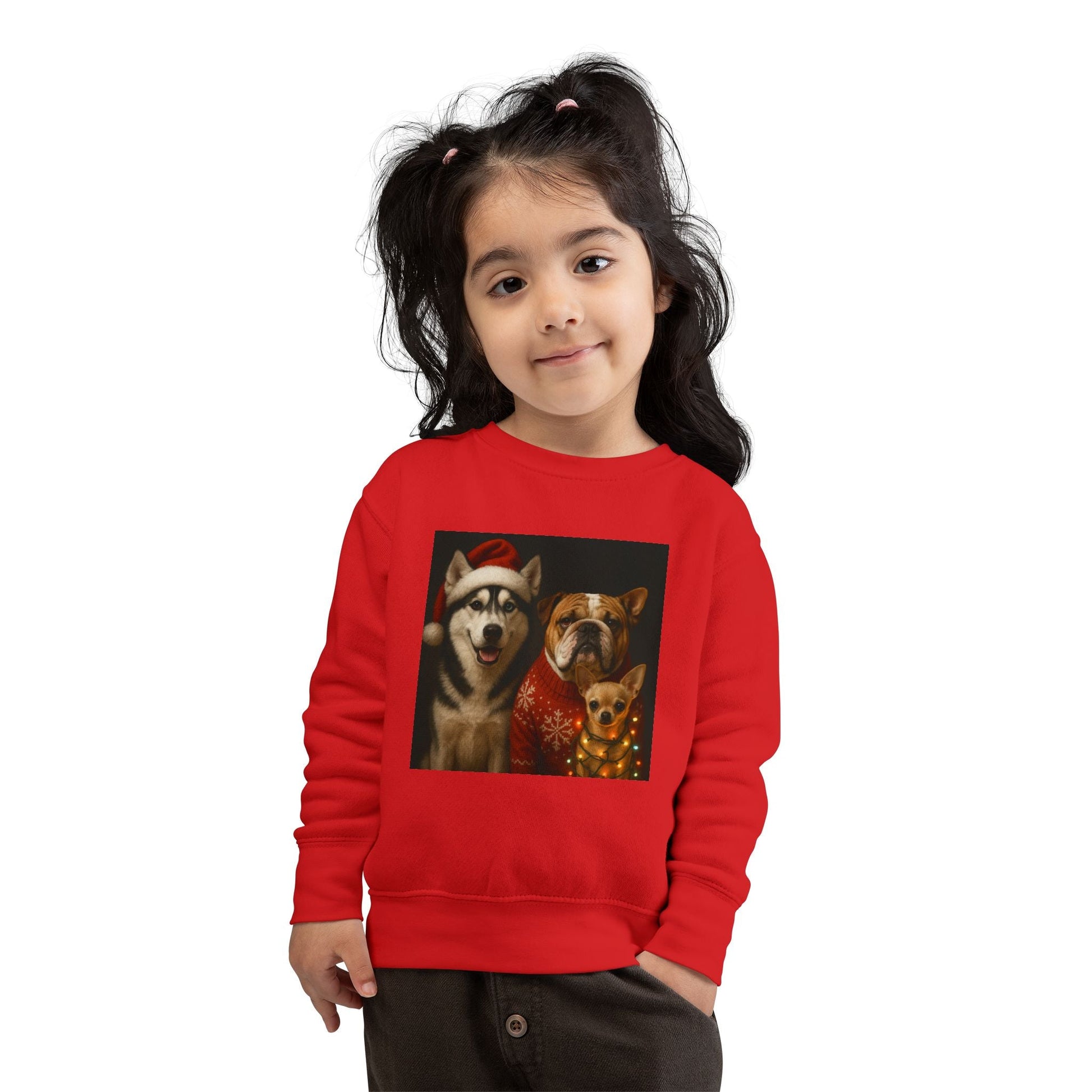 Festive Pet-Themed Toddler Sweatshirt Printify