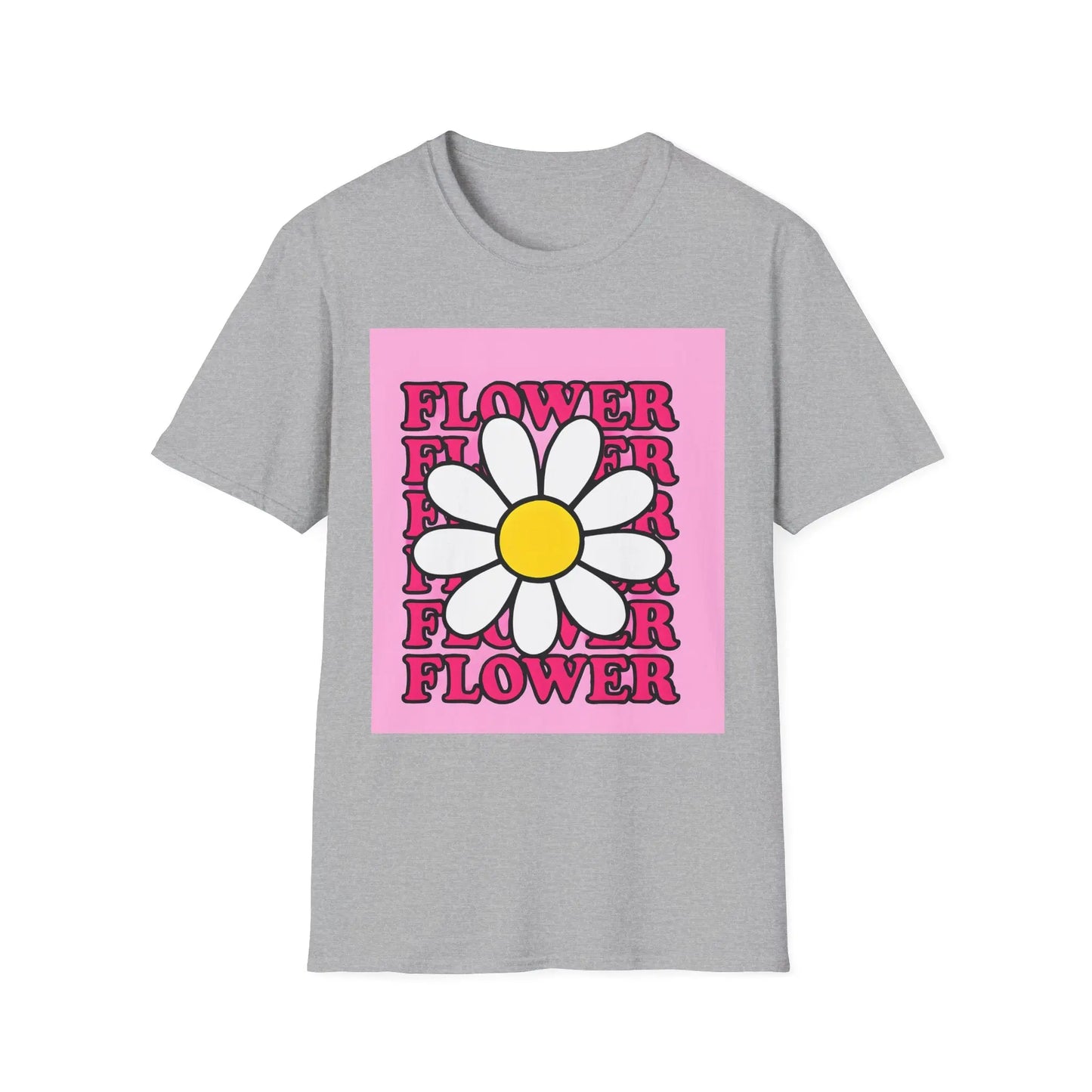 Pink Floral T-Shirt Printify
