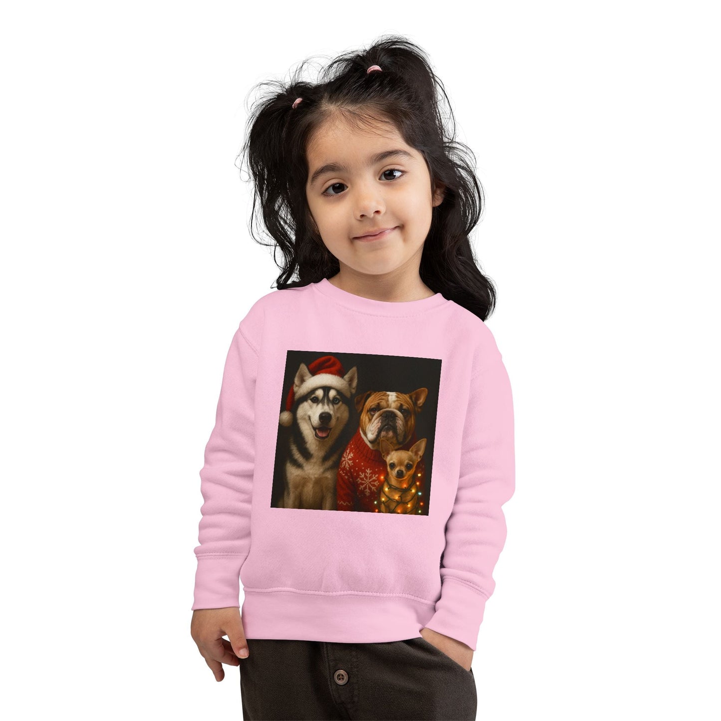 Festive Pet-Themed Toddler Sweatshirt Printify