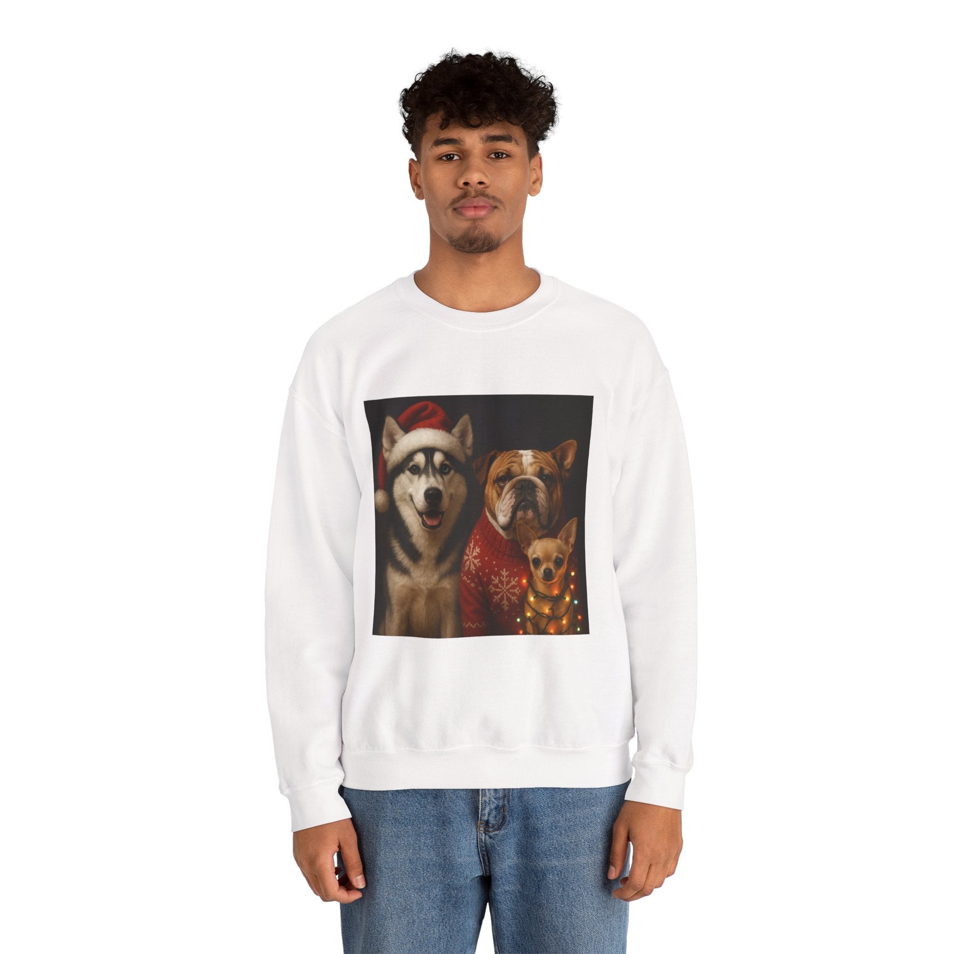 Festive Dog Sweatshirt Printify