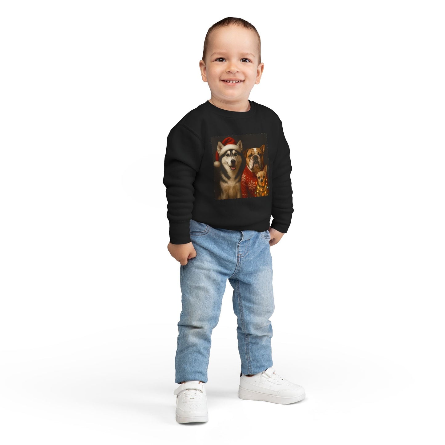 Festive Pet-Themed Toddler Sweatshirt Printify